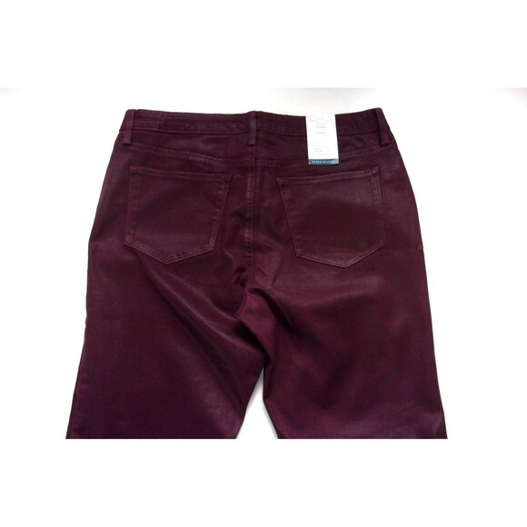 New Directions Womens Burgundy Coated Jeans Size 6 Slim Fit Stretch NWT $59 - Picture 3 of 4